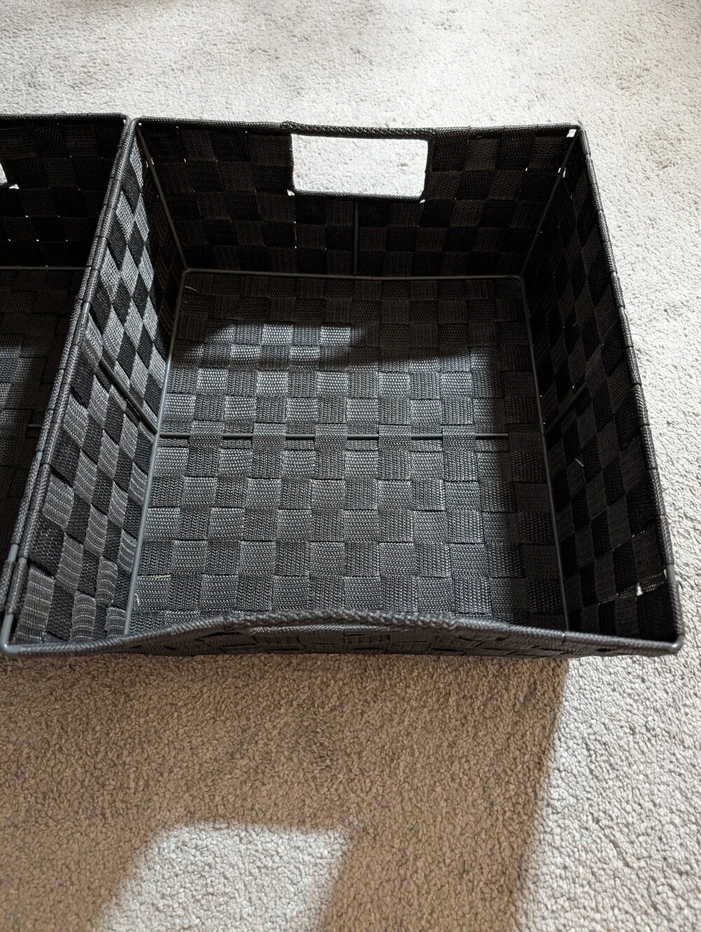 Set of Two Charcoal Storage Baskets